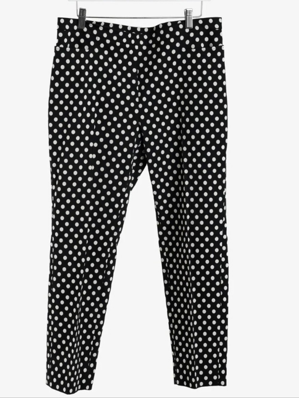 Akris Punto Black & Cream Polka Dot Jacquard Pants